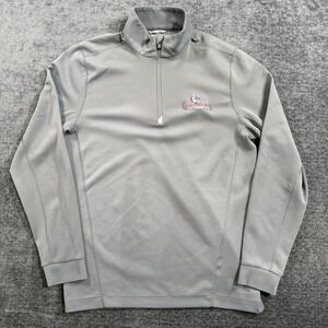 Cutter & Buck Pullover Men's Small Gray CB DryTec 50+ UPF Quarter Zip Gonzaga